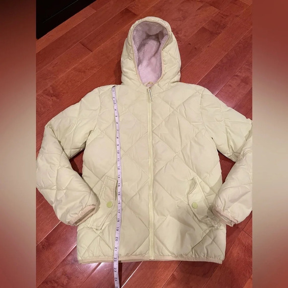 Cat & Jack Kids Lime Green Quilted Puffer Jacket - Large - Picture 5 of 8